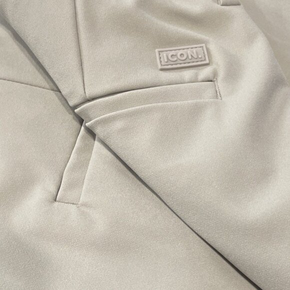 Icon Amsterdam Pants Mens 36 Gray Tech Trousers Deep Stone Golf Business Casual - Picture 3 of 8